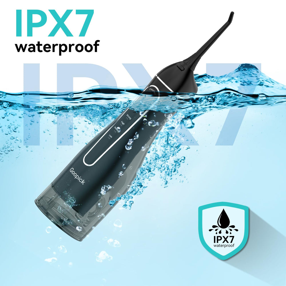 Cordless water flosser charging scene