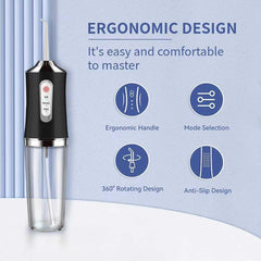 Rechargeable water flosser with charging indicator