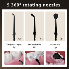 Cordless Water Flosser for travel in black