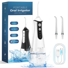 Water flosser device with removable tank in white