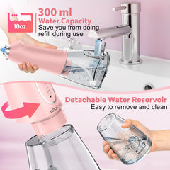 Ergonomic pink handle with nozzle attachment