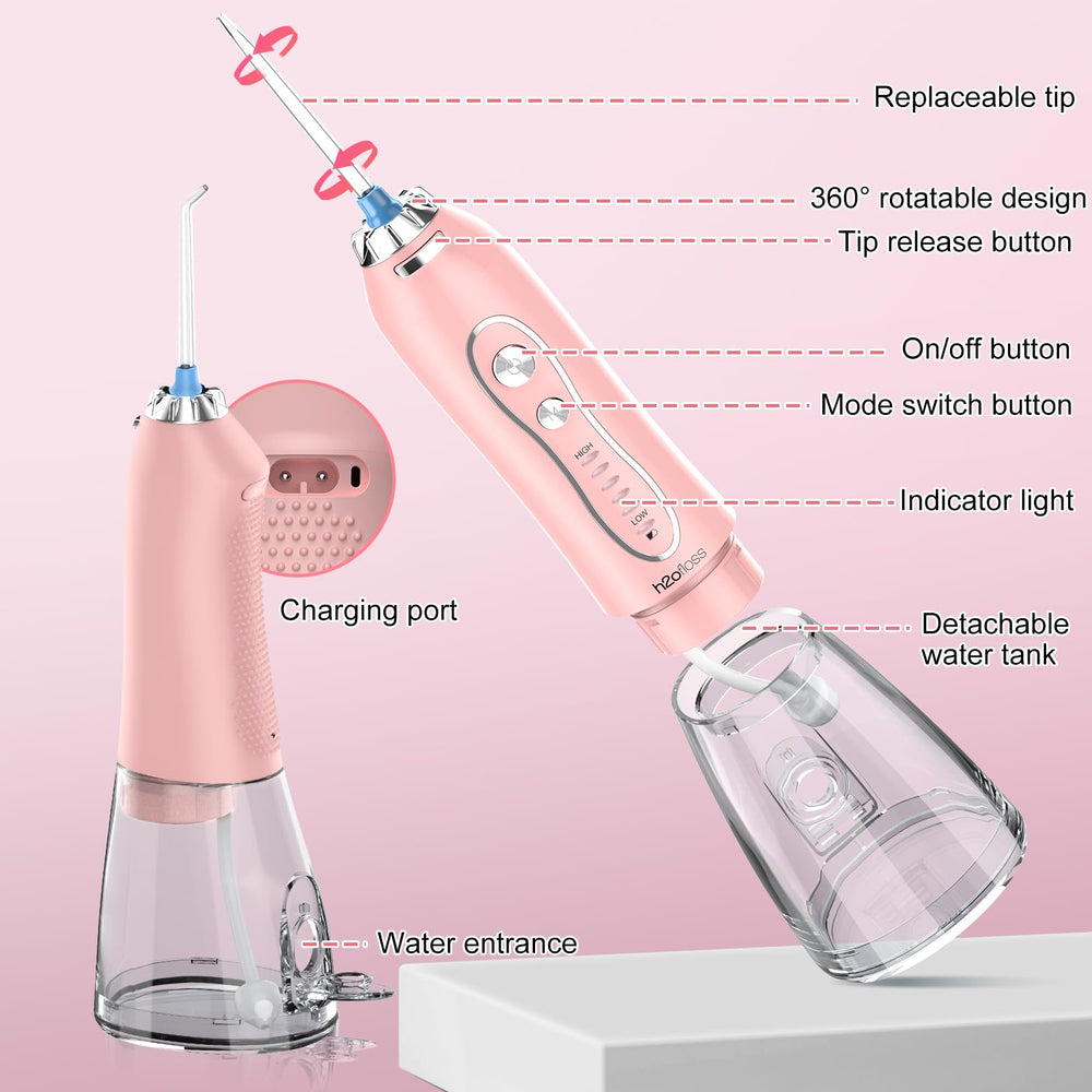 Six multifunction nozzles for diverse dental cleaning