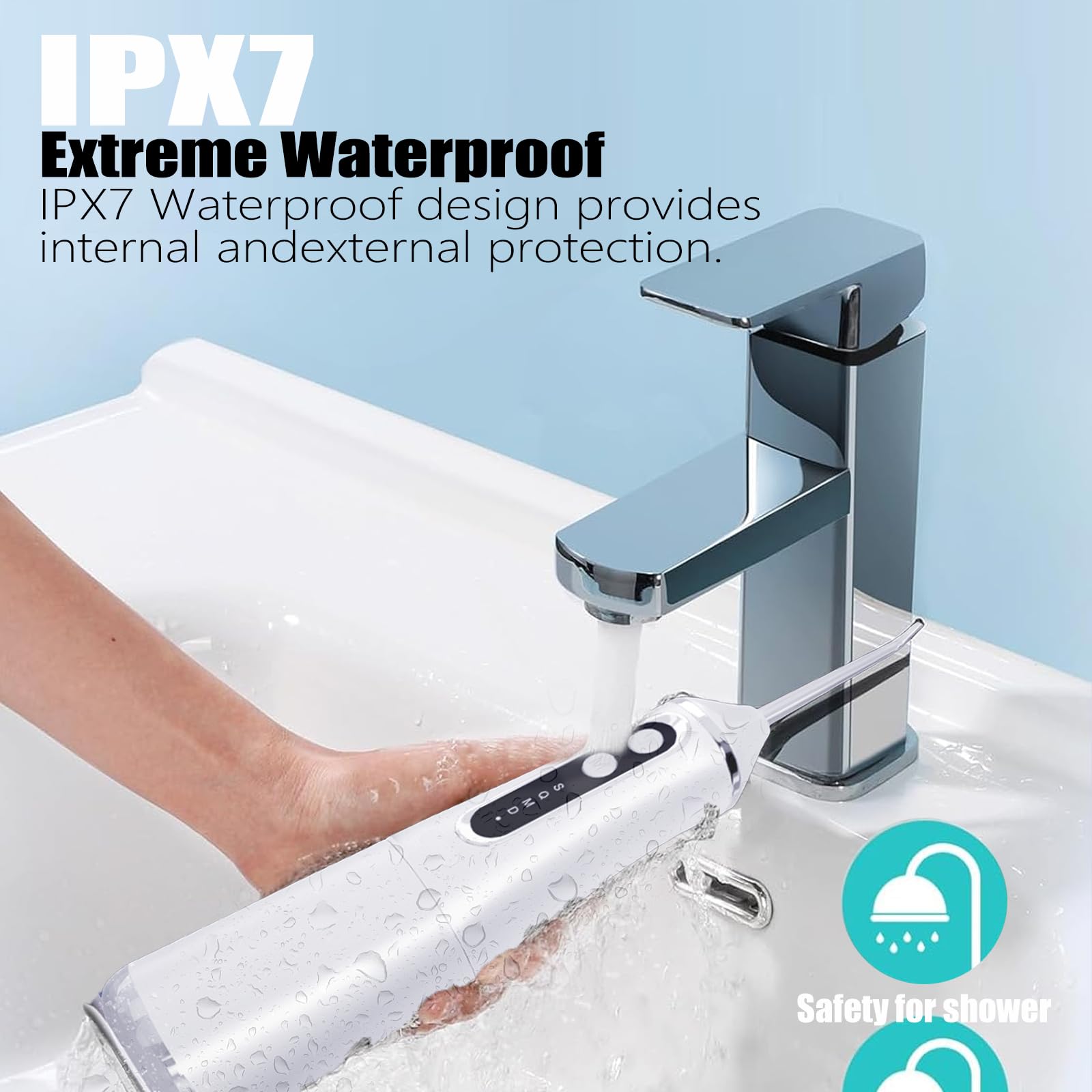 Rechargeable water flosser with USB charging