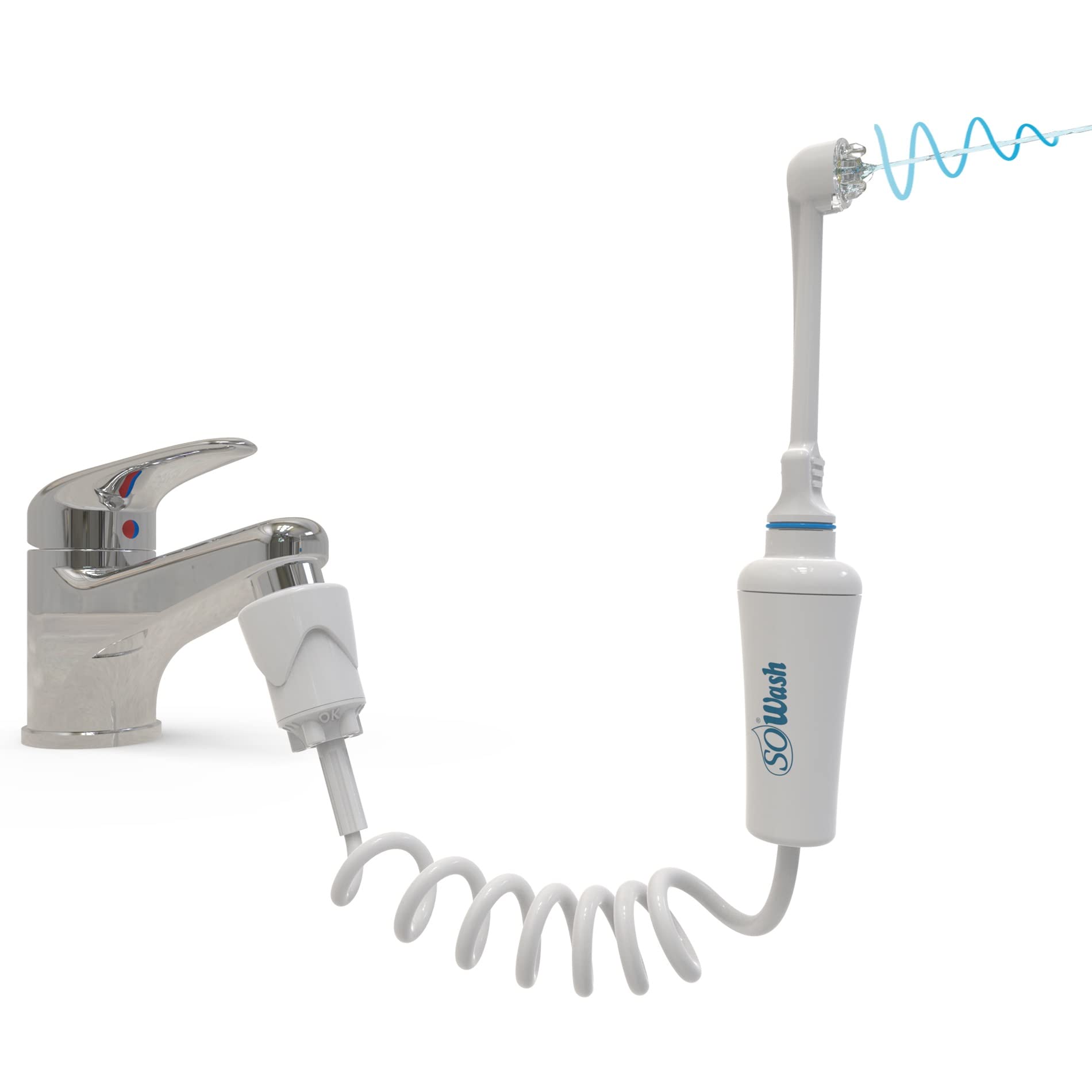 Water Flosser SOWASH VORTICE attached to faucet for direct irrigation