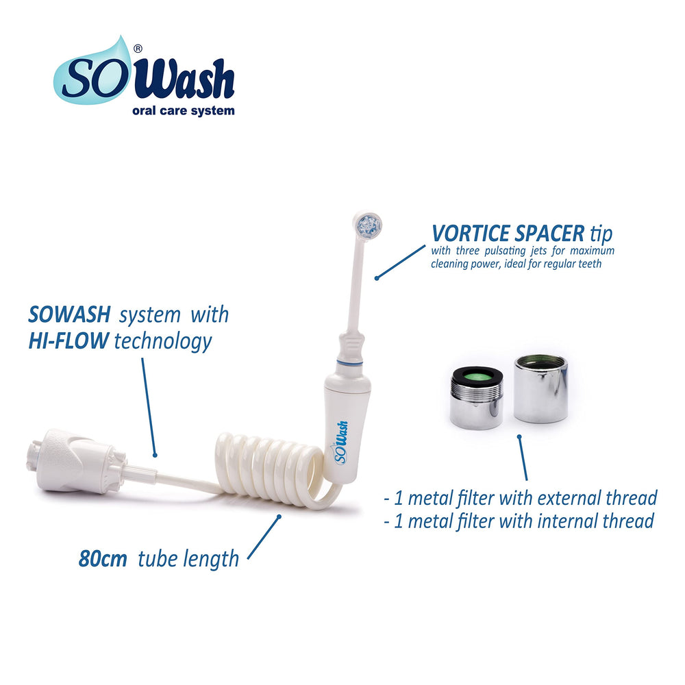 Non-electric faucet-connected dental irrigator, compact design