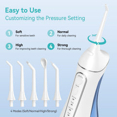 IPX7 waterproof rating label on water flosser