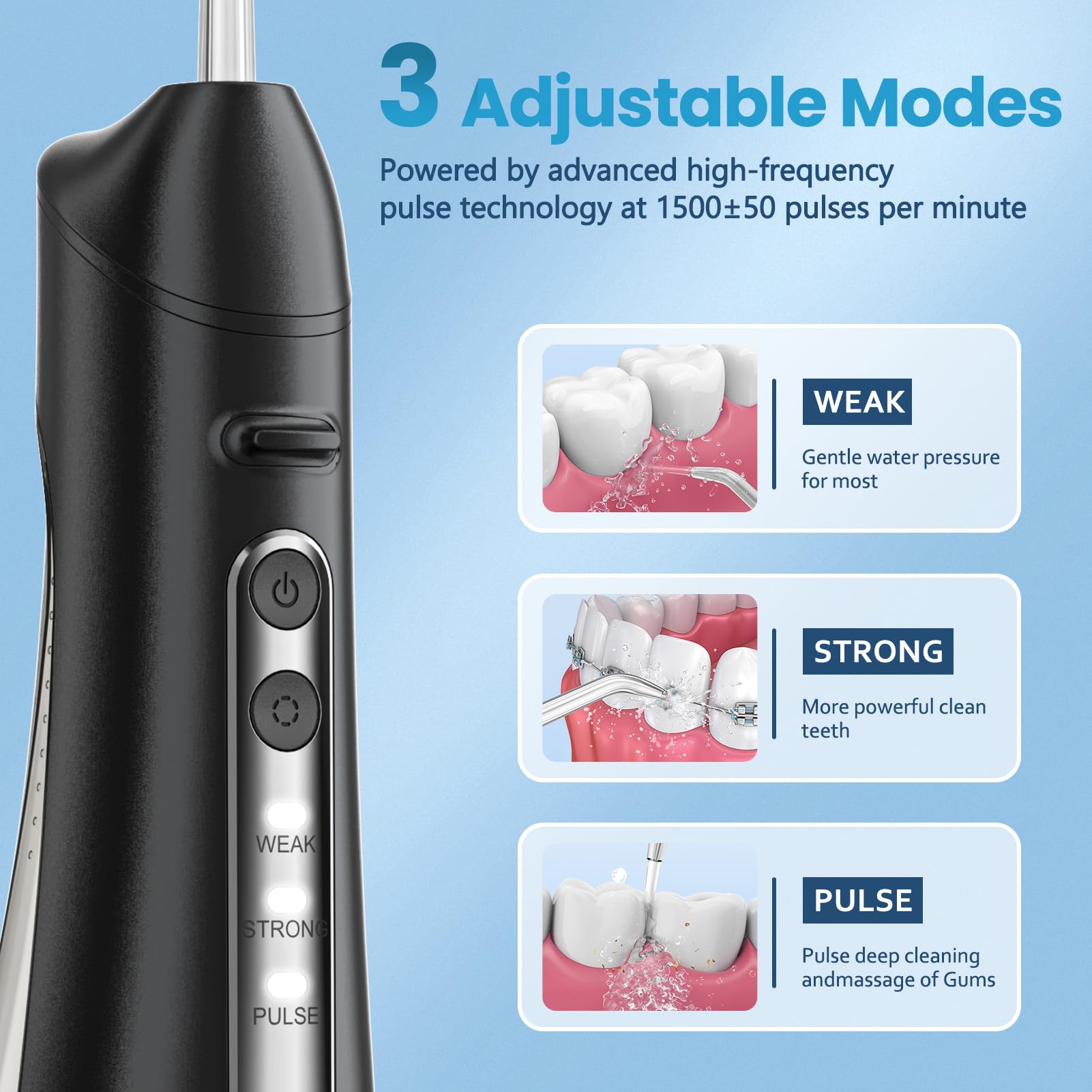 Orthodontic nozzle for braces care with OKALA water flosser
