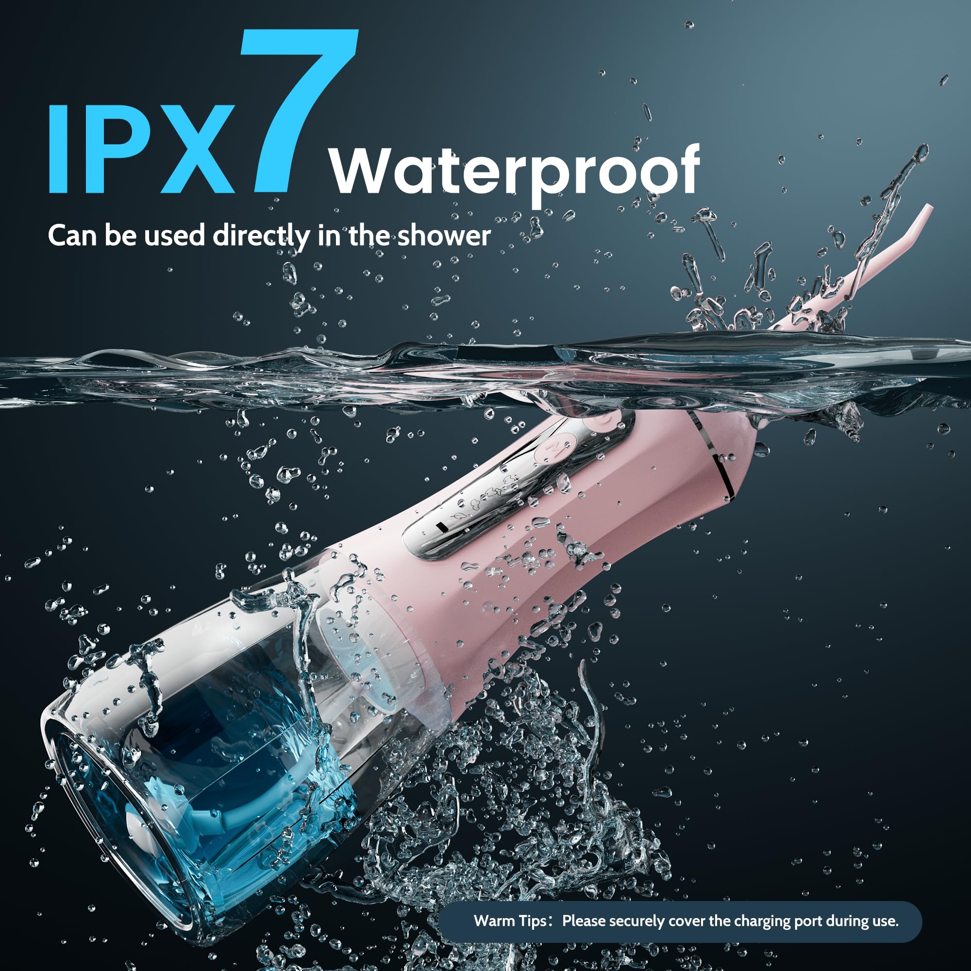 Water flosser tank and detachable nozzle components