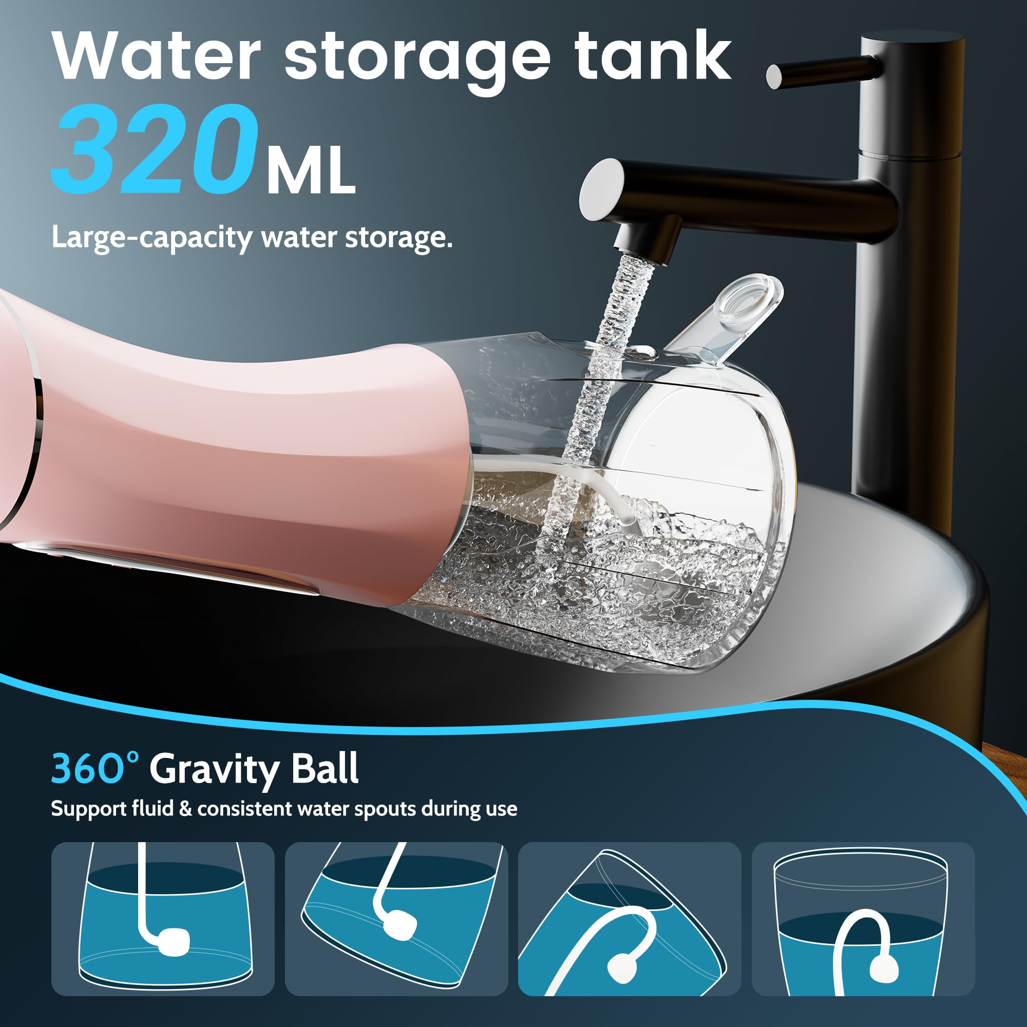 Assorted cleaning tips for the water flosser