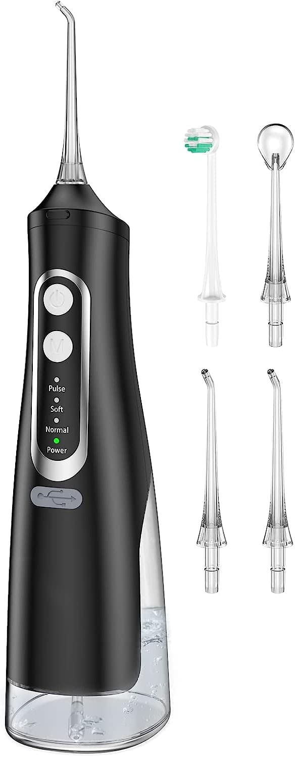 Water flosser teeth cleaning device with 4 modes