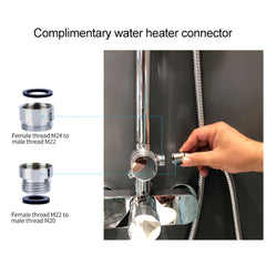Tooth cleaner hose connected to faucet outlet