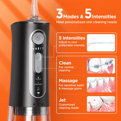 Portable cordless water flosser and sonic toothbrush with long battery life