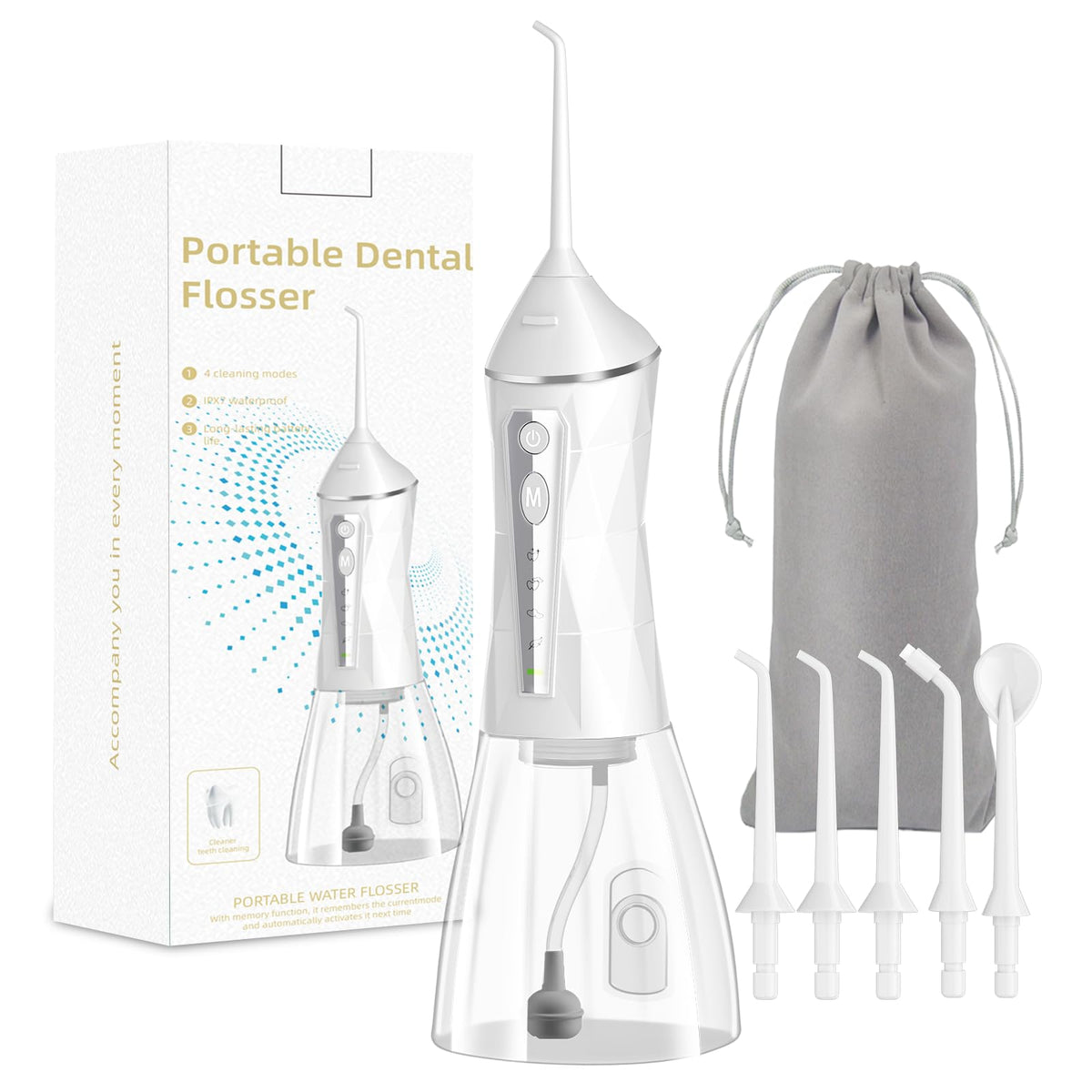 Water flosser white front view