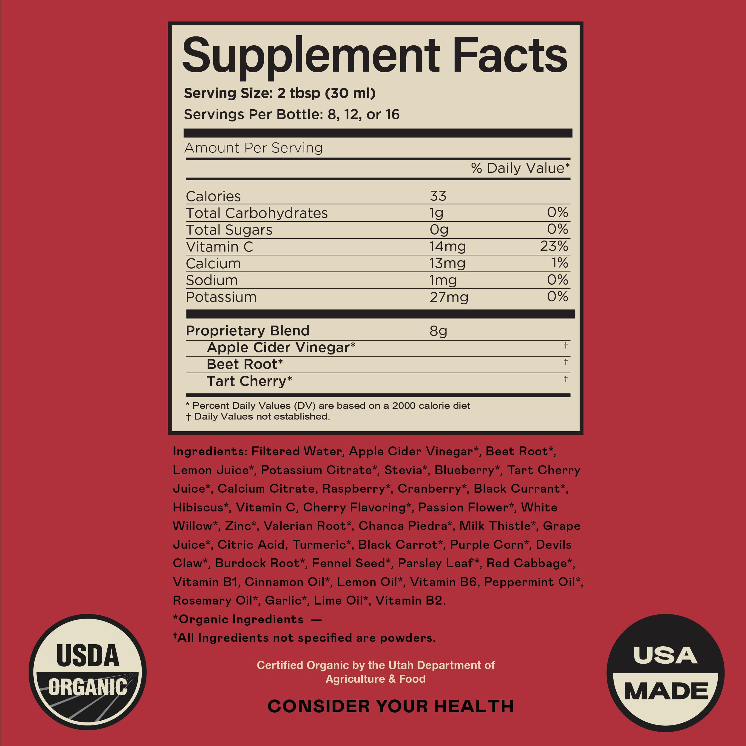 Glass of water with the uric acid liquid supplement