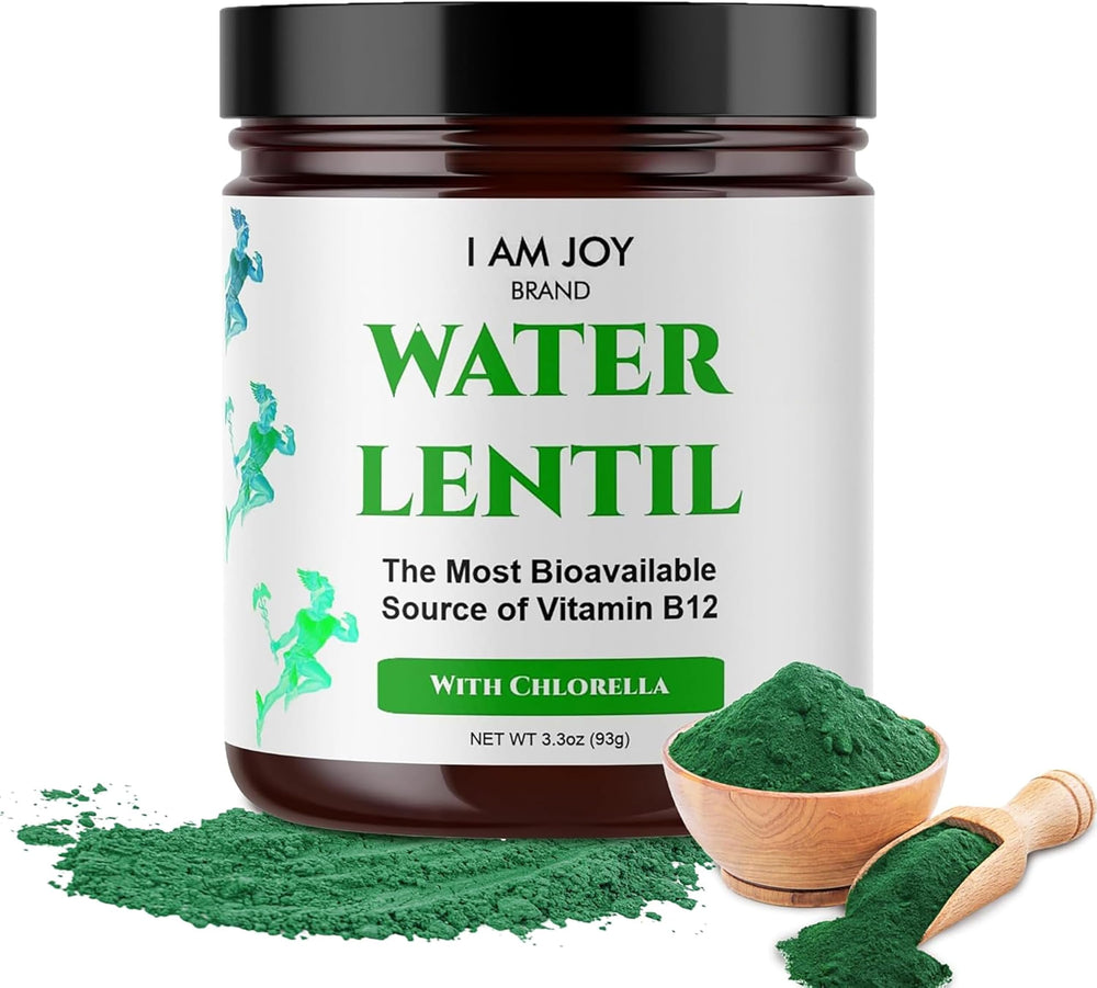 Water Lentil Protein Powder with Chlorella and 10 oz jar
