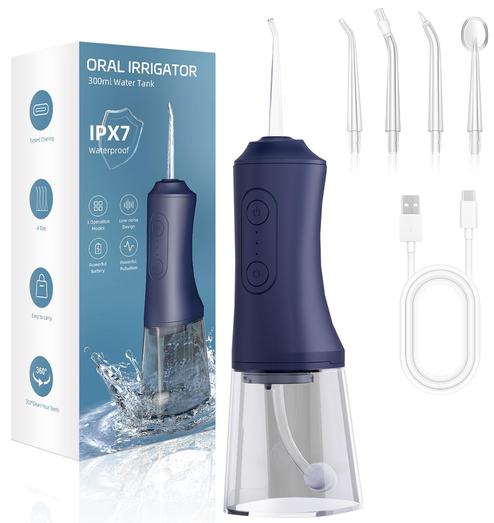 Water Dental Flosser Midnight Blue front view