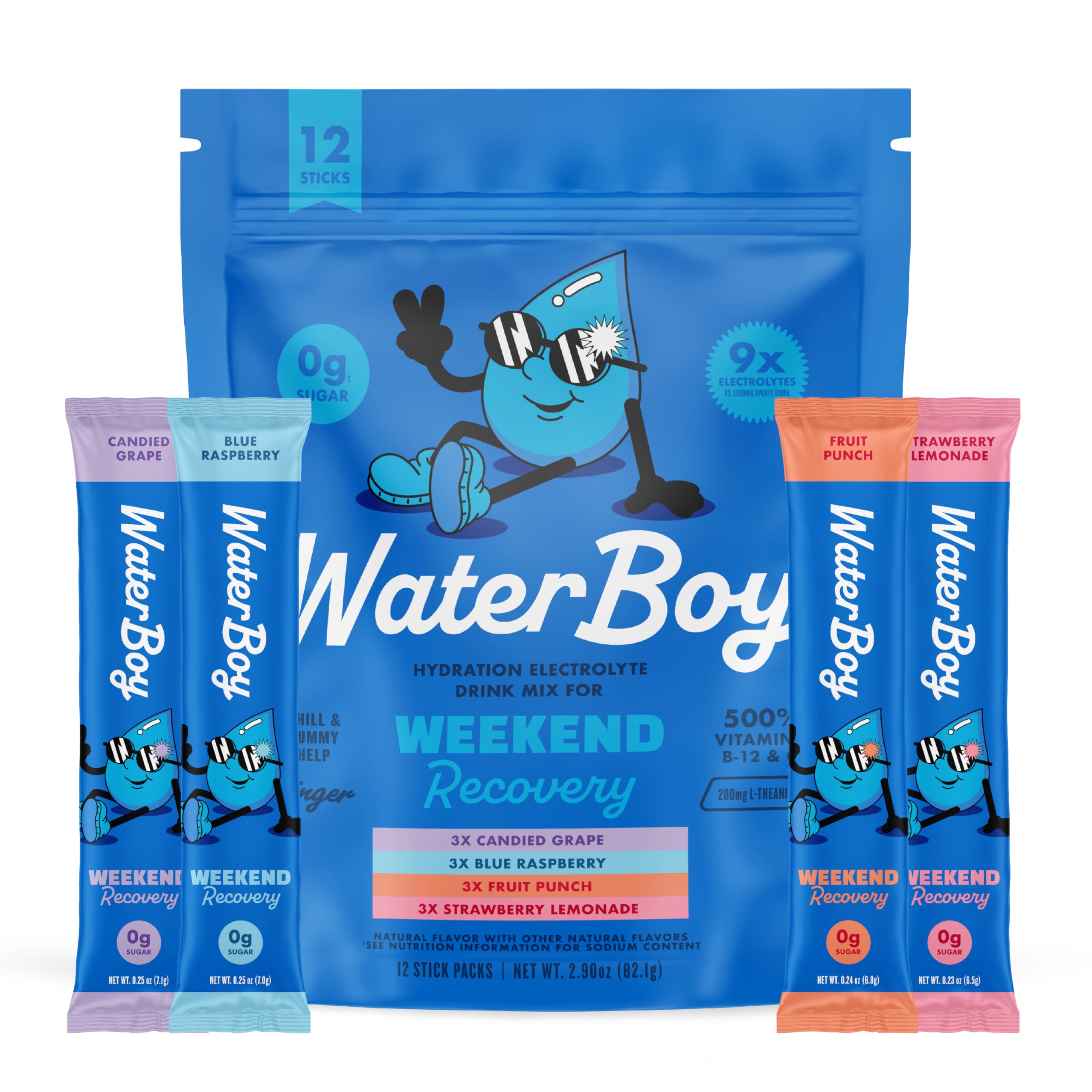 Waterboy Weekend Recovery outer box for on-the-go hydration