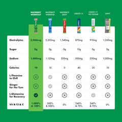 Waterboy Lemon Lime electrolyte stick pack back view