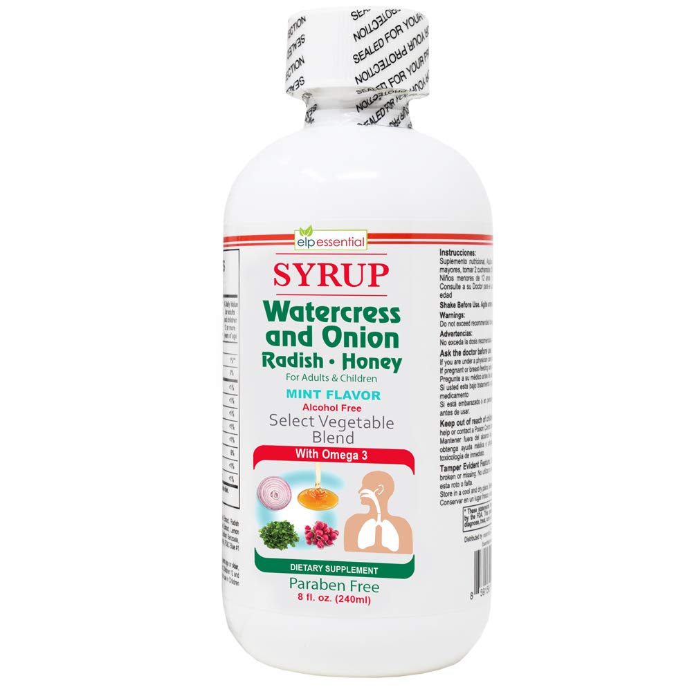 Omega-3 enriched honey syrup packaging – 8 oz