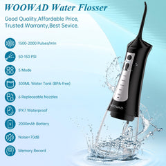 Water flosser with 5 modes and 50-150 PSI range