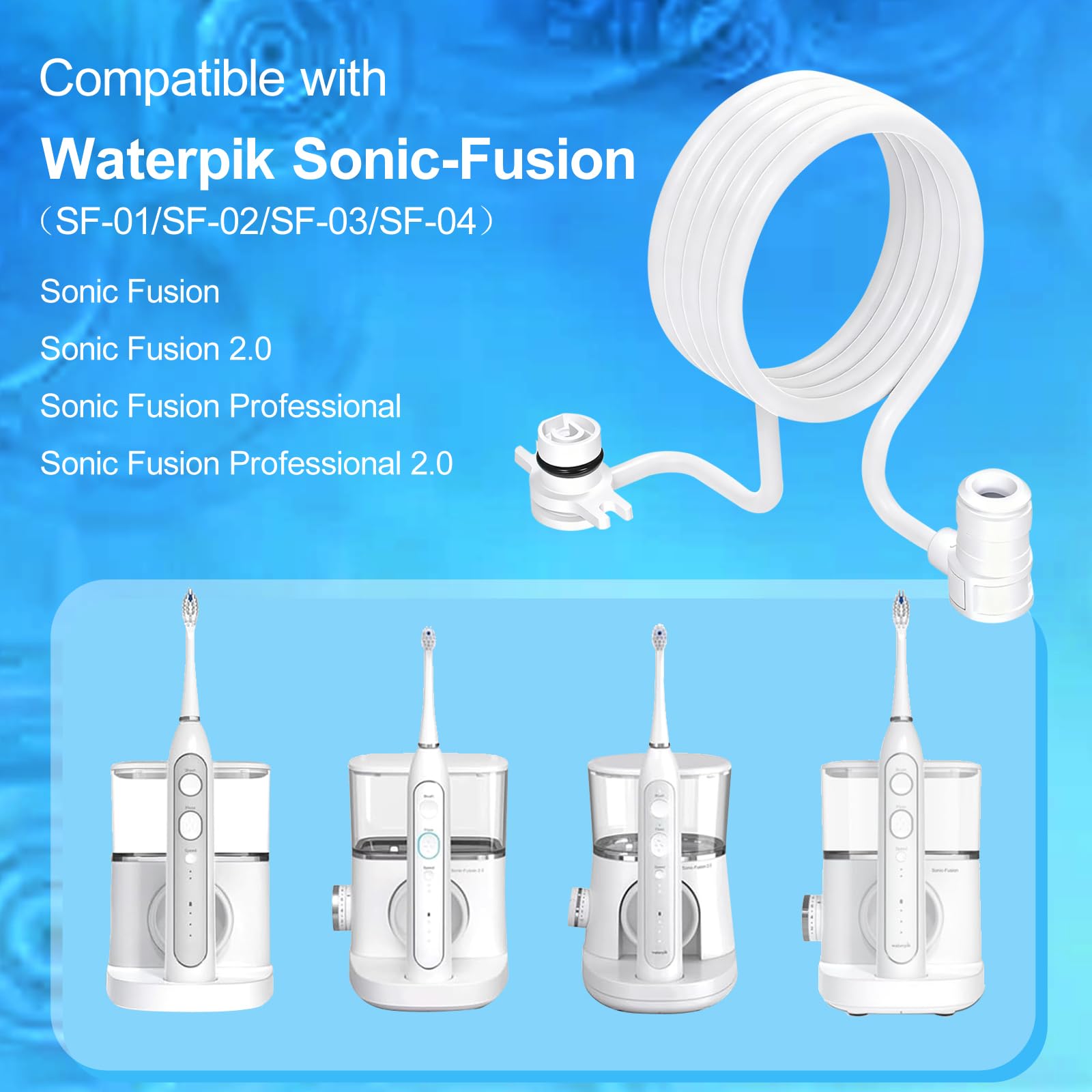 Two toothbrush replacement heads with protective caps