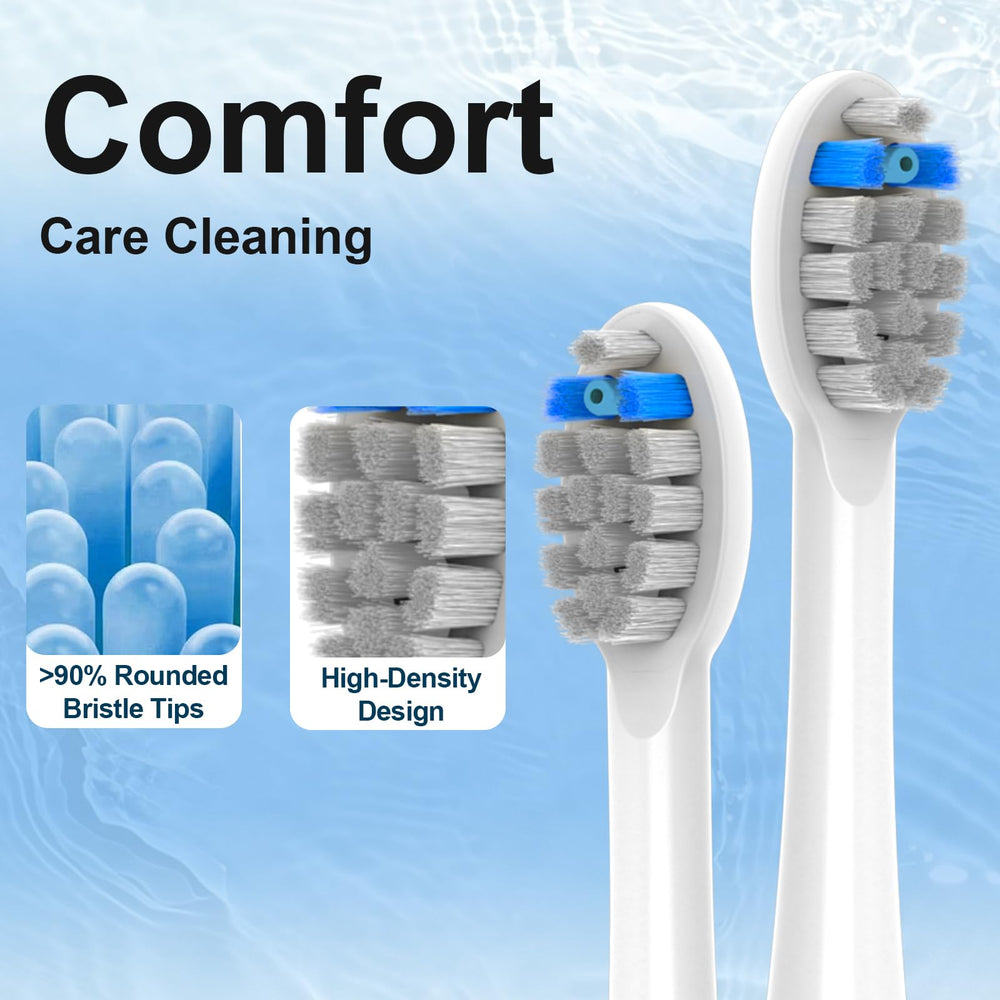 4-pack replacement brush heads with protective caps