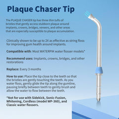 Close-up of Classic Jet, Orthodontic, Periodontal, and Plaque Chaser tips