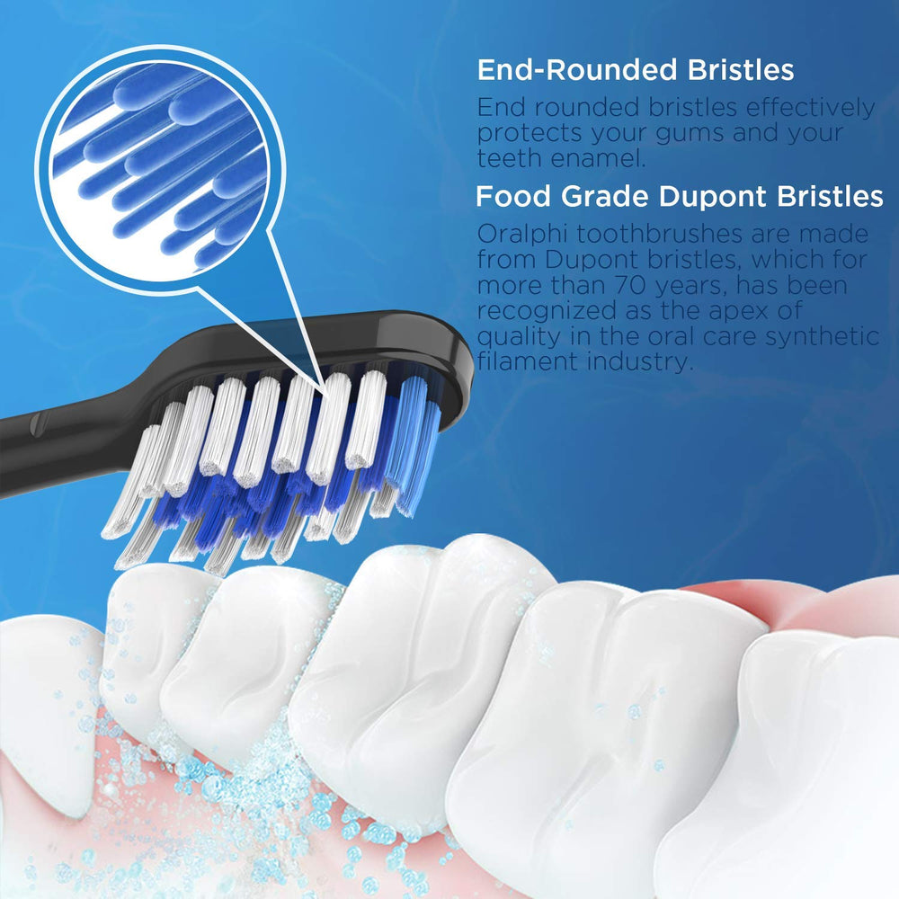 Premium Waterpik brush heads with high-low bristle configuration