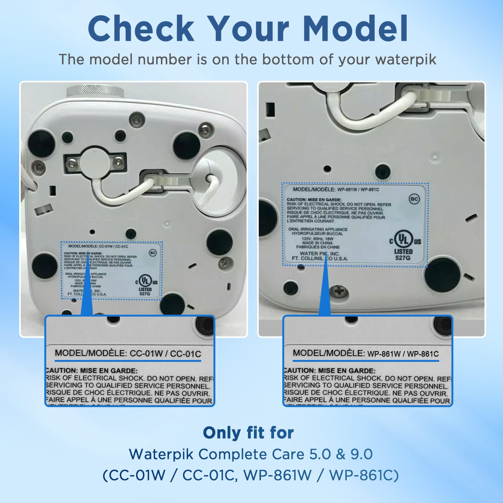 Waterpik Complete Care replacement heads with covers - image 2