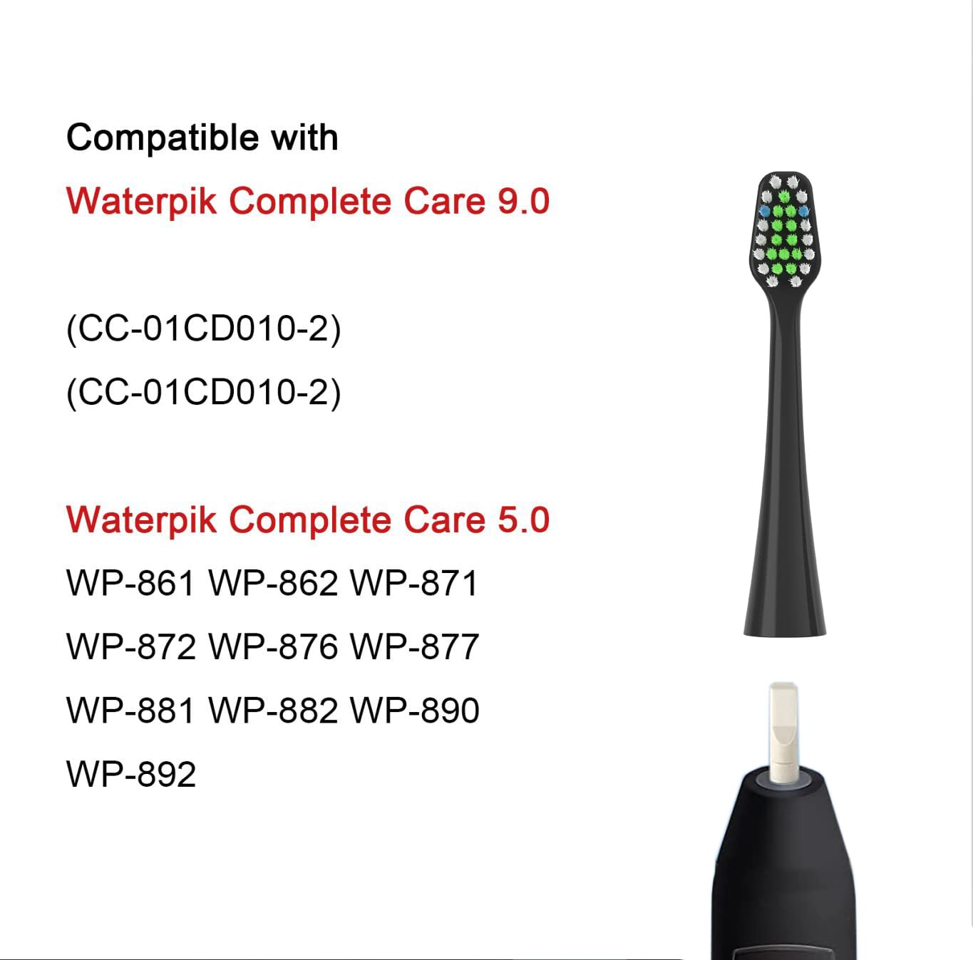 Waterpik Complete Care 5.0 WP-862 replacement heads (8-pack) by Pisonicleara