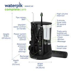 Waterpik Complete Care 5.0 WP-862 Black - all-in-one unit with reservoir