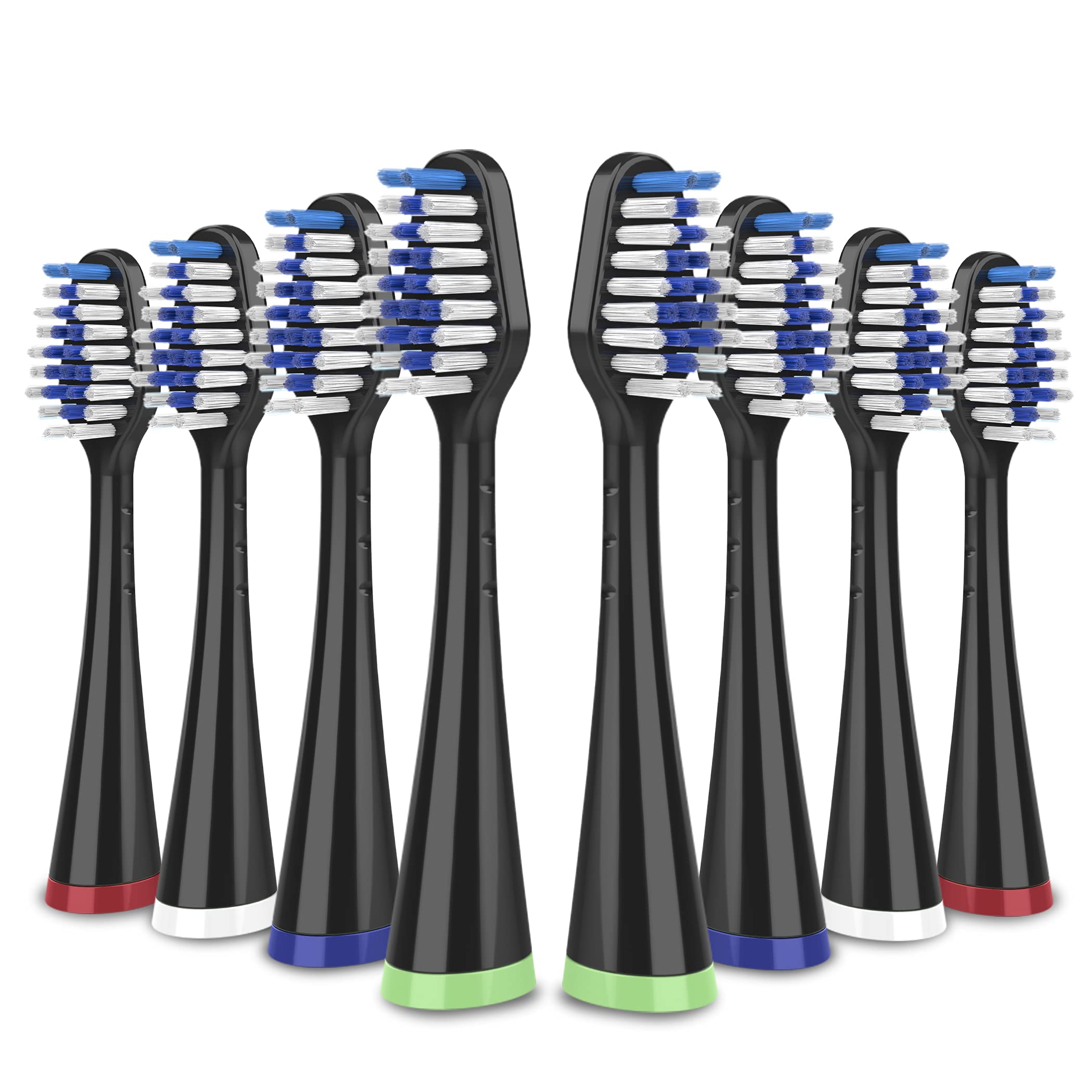 STRB-8WB replacement brush heads 8-pack in black for Waterpik Complete Care 9.0/5.0
