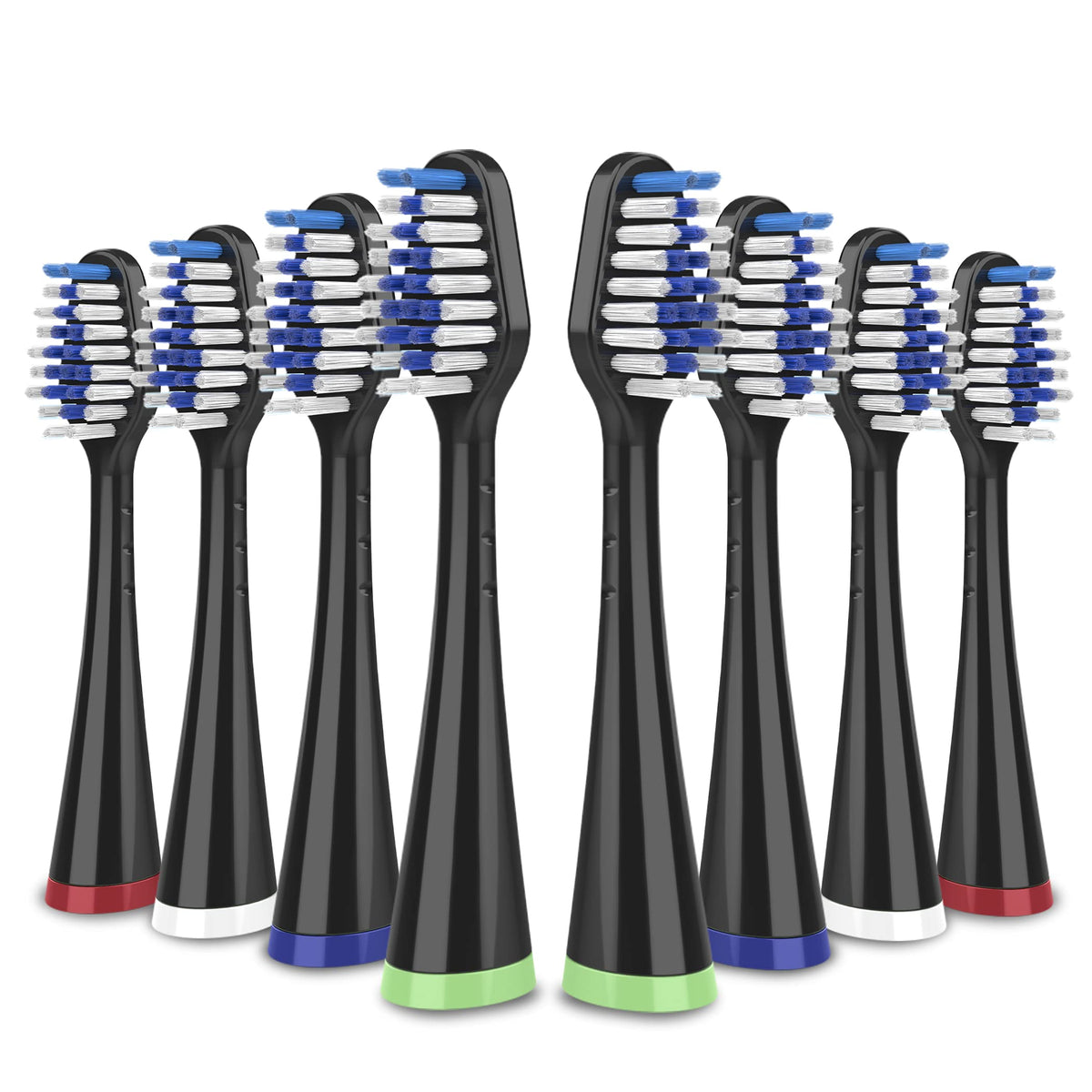 STRB-8WB replacement brush heads 8-pack in black for Waterpik Complete Care 9.0/5.0