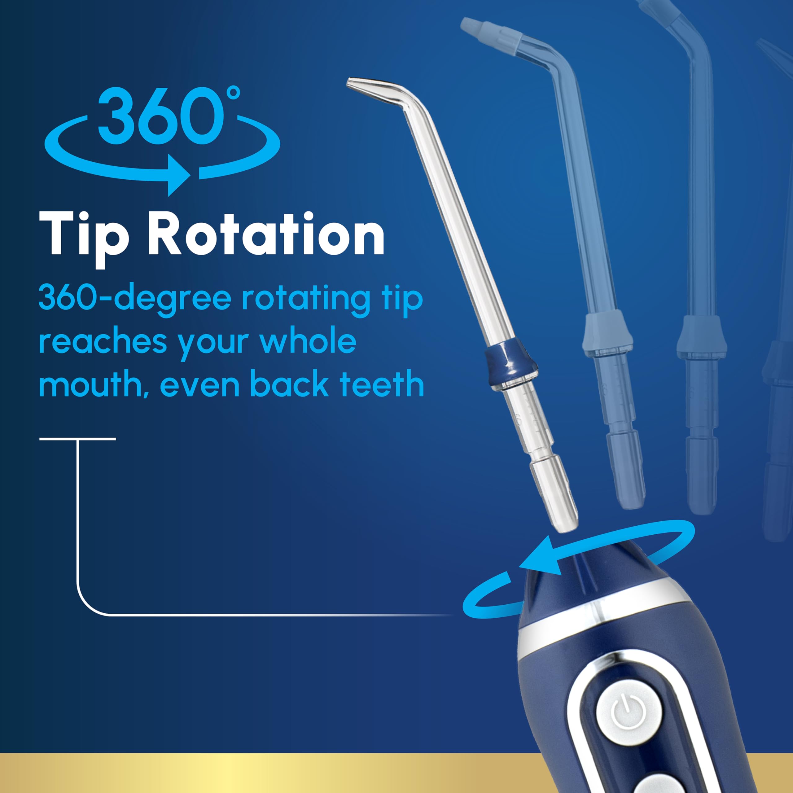 Four replacement tips for Waterpik Cordless Advanced 2.0 WP-583