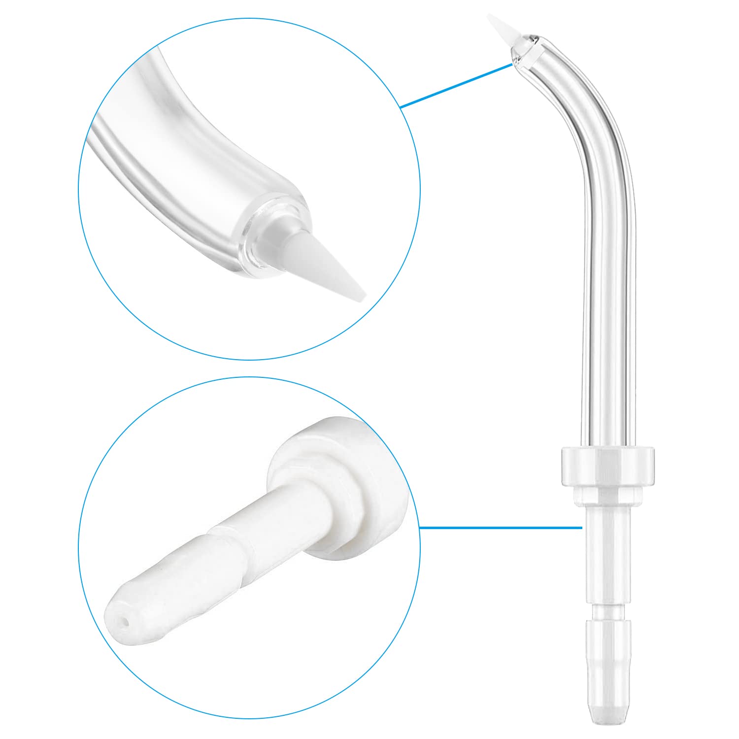 Color-coded Waterpik flosser jet tips for family use