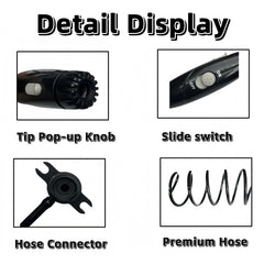 Water flossing handle assembly with screws included