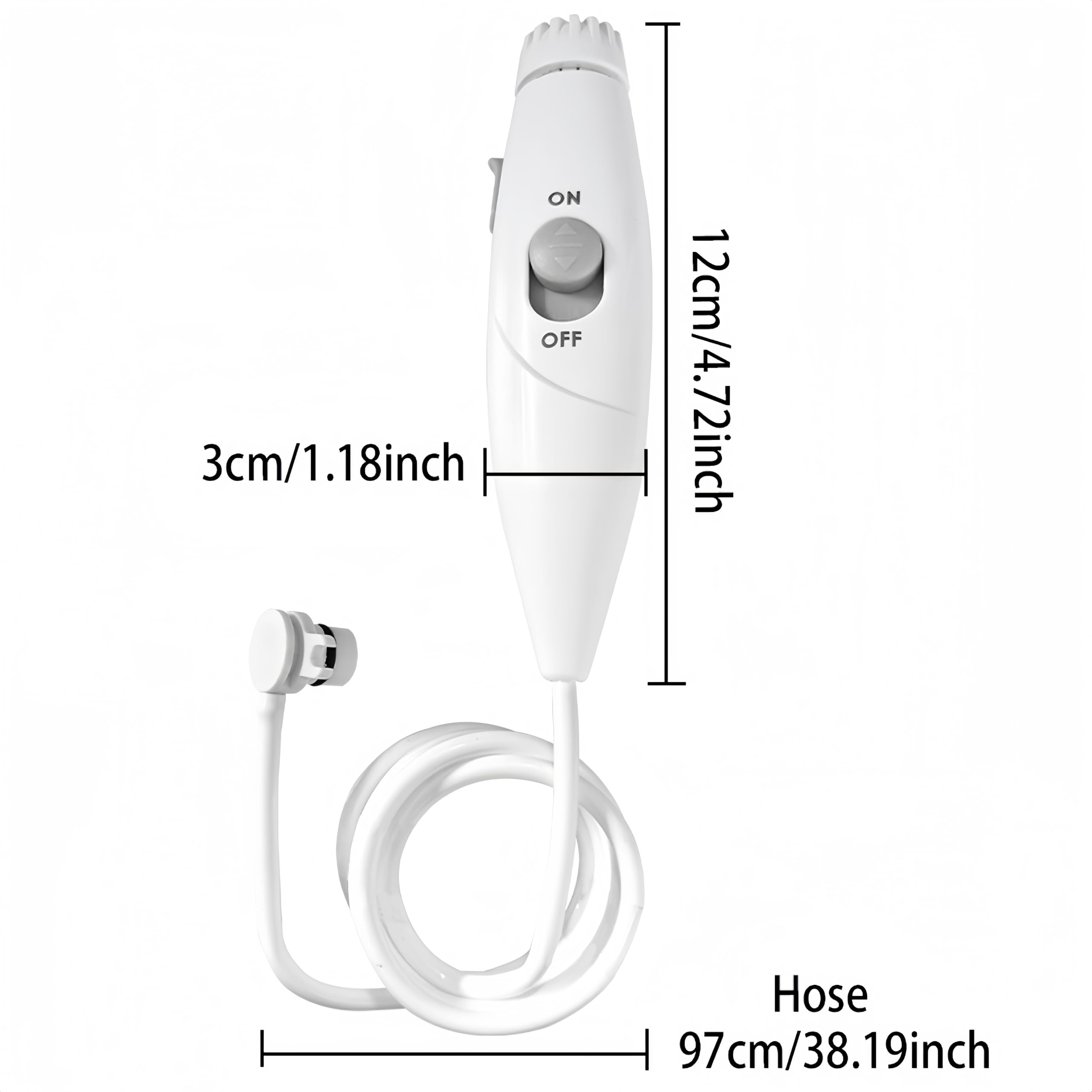 Slide switch design for off position and easy nozzle replacement