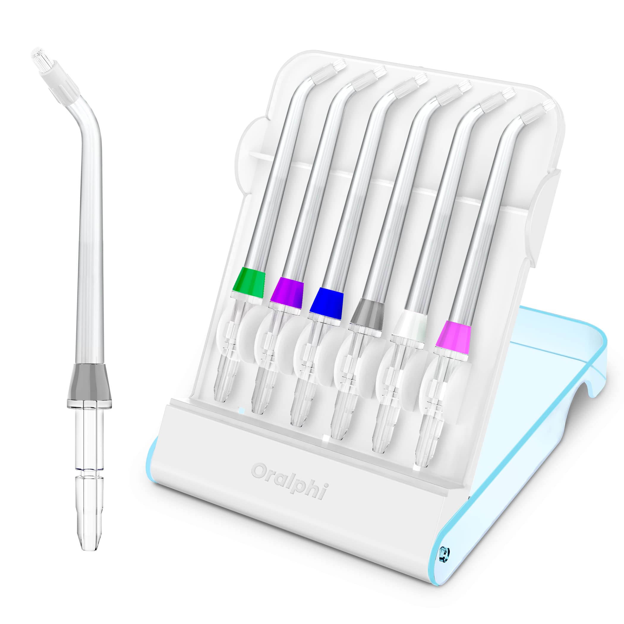 Storage case for Waterpik orthodontic tips with hinged flip-top