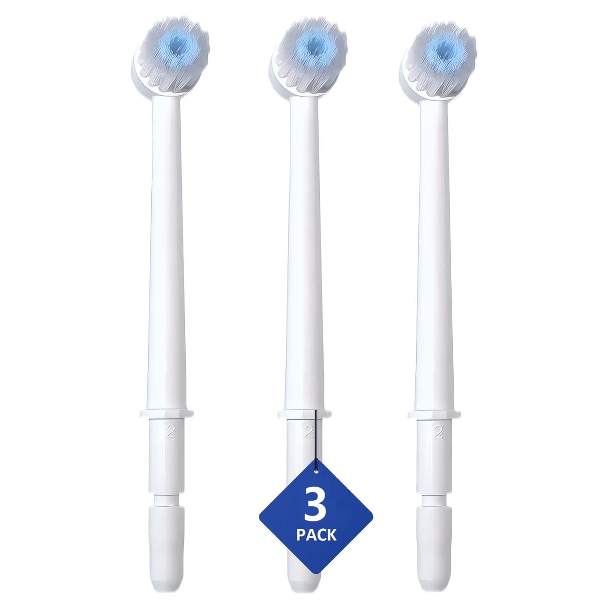 Waterpik replacement heads 3-pack - front view