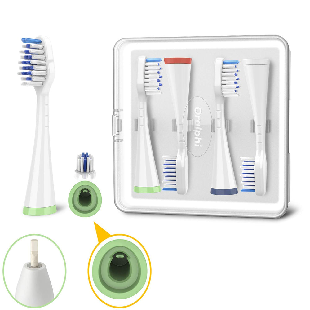 Waterpik STRB-4WW replacement brush heads 4-pack for Waterpik Complete Care 9.0/5.0 – White