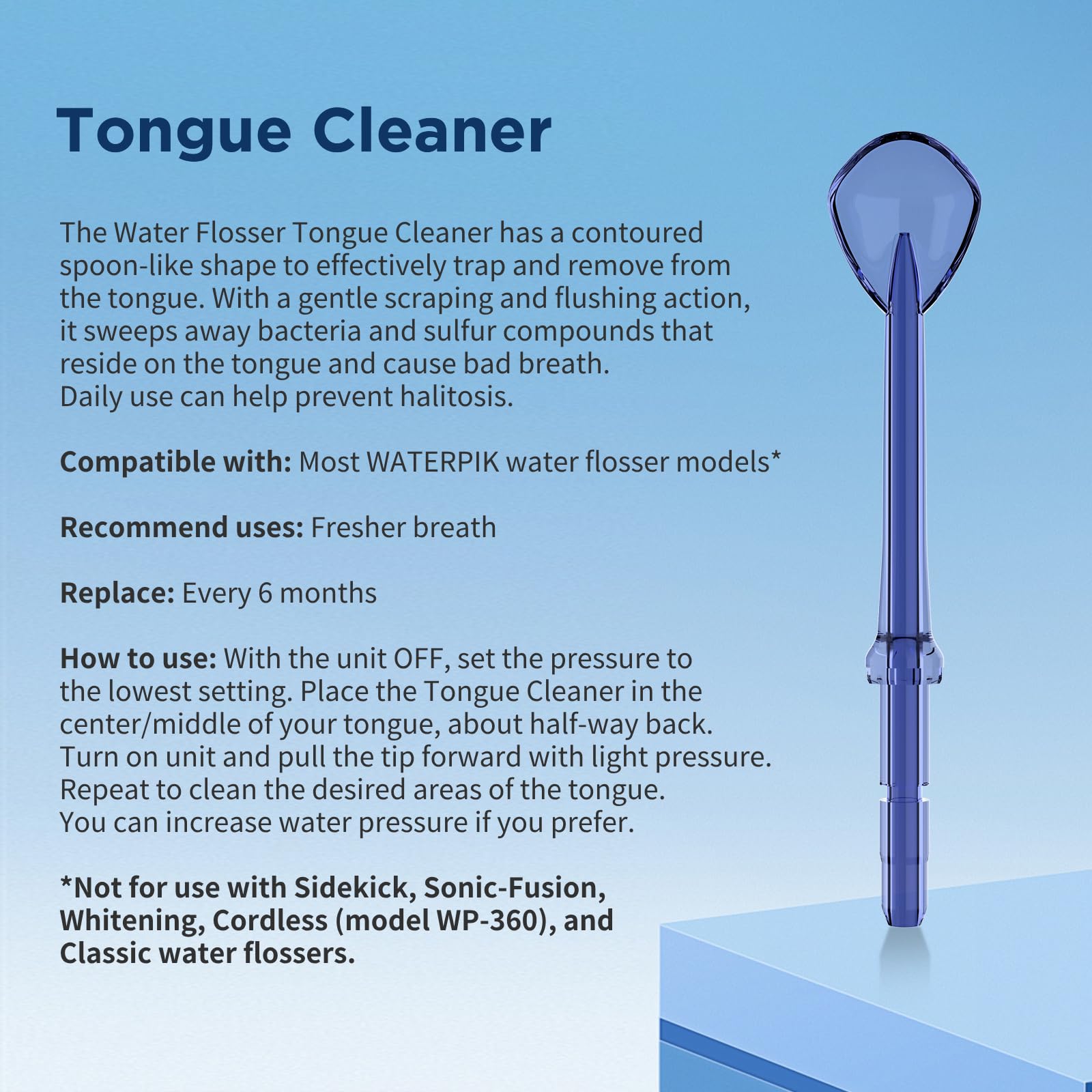Graphic showing universal compatibility with Waterpik water flosser models.