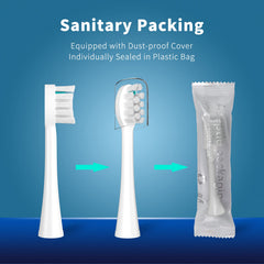 Sealed sanitary packaging of Waterpik replacement heads