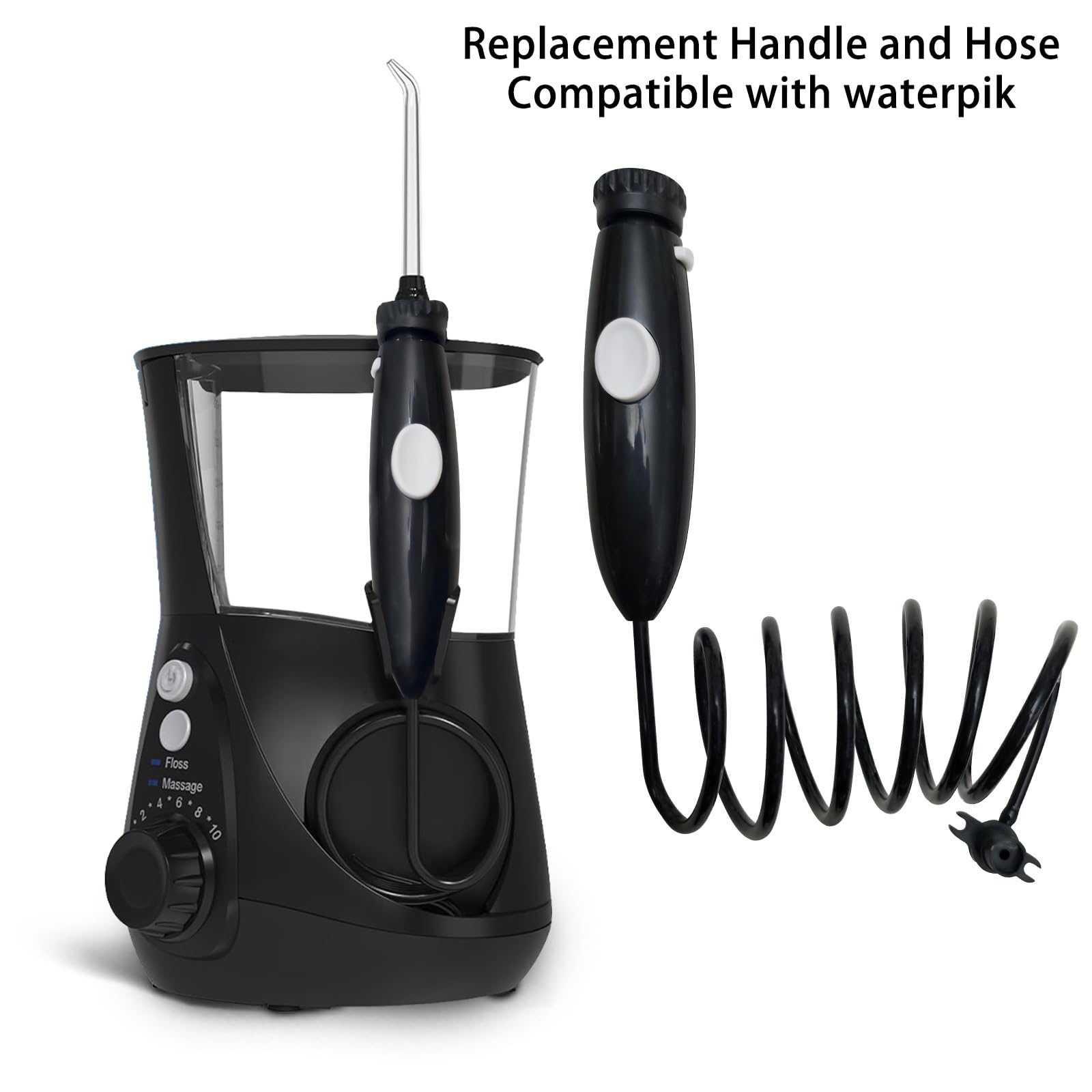 Close-up of replacement hose for Waterpik water flosser