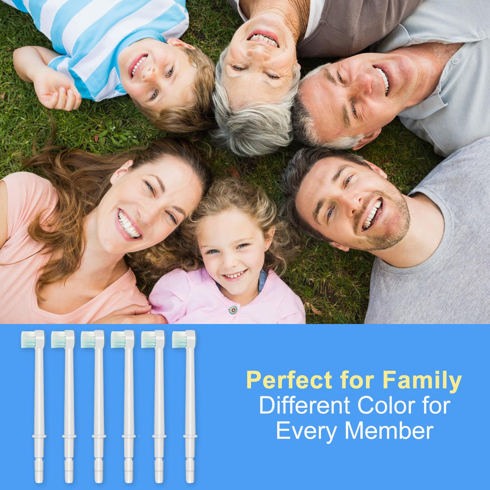 Packaging of Waterpik replacement tips six-pack