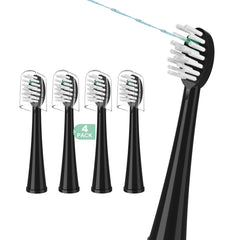 WaterPik Sonic-Fusion 4-count brush heads with black covers (SF-01 to SF-04)