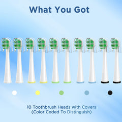 Color-coded covers for easy head identification
