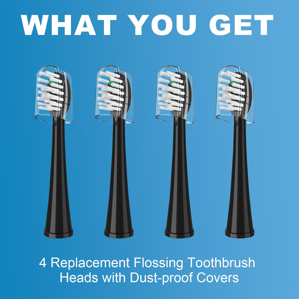 4-pack replacement brush heads with covers for WaterPik Sonic-Fusion