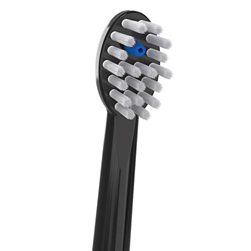 Two replacement brush heads: white with white color ring and white with chrome color ring
