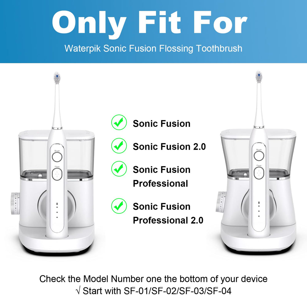 Replacement brush heads with covers for WaterPik SF-01/SF-02/SF-03/SF-04
