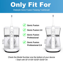 Replacement brush heads with covers for WaterPik SF-01/SF-02/SF-03/SF-04